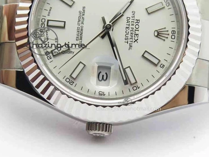 MiroTime 0131 DateJust II 41mm SS BP Maker Best Edition White Dial On SS Bracelet SA Snug 3733